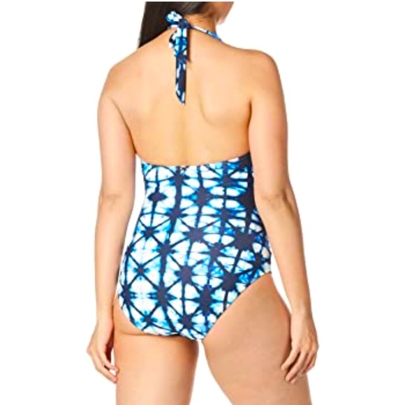 Tommy Hilfiger STAR TIE DYE Printed Halter One-Piece Swimsuit - Picture 2 of 3
